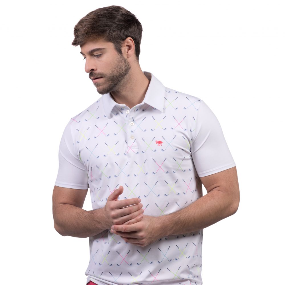 Polo Shirt Golf Stick White